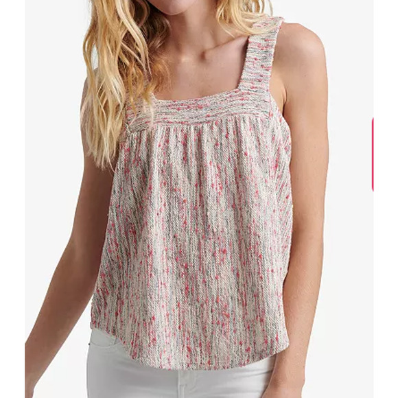 Lucky Brand Tops - Lucky Brand Textured Square-neck Top
